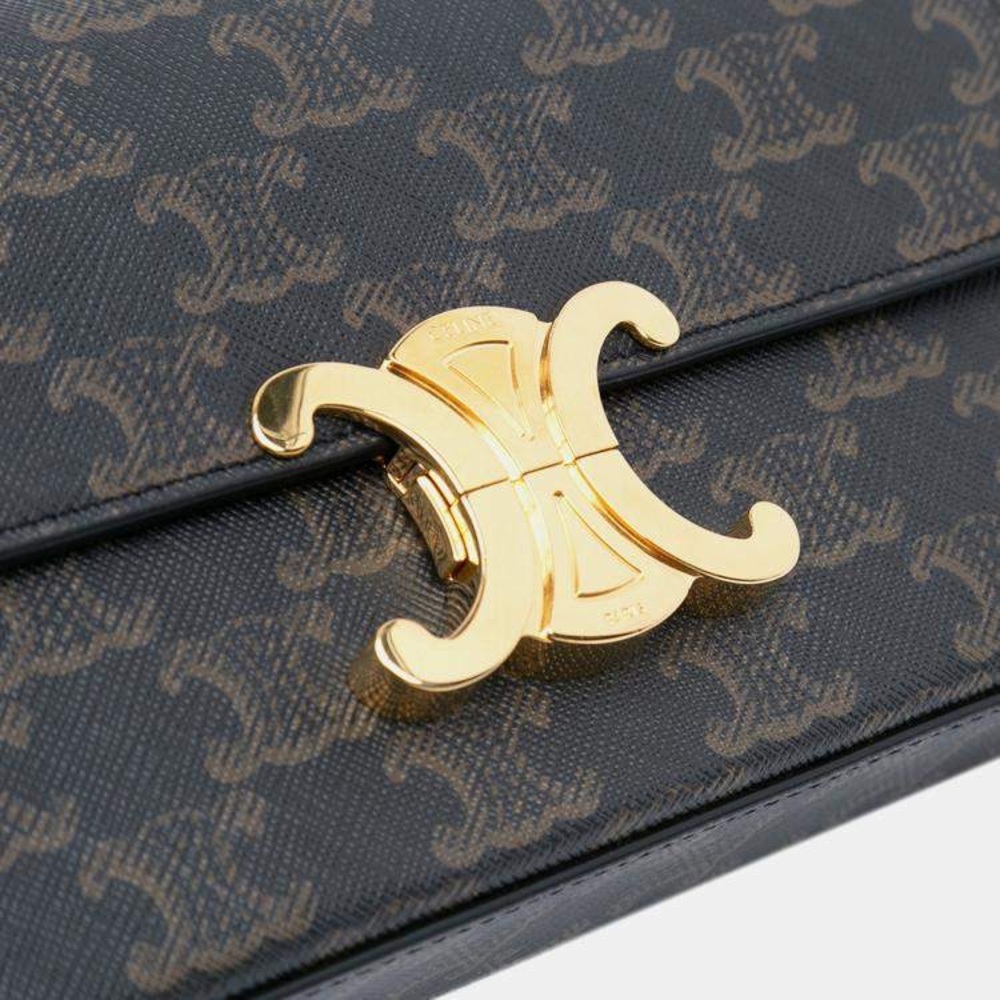 Brand New CELINE SHOULDER BAG CLAUDE IN TRIOMPHE CANVAS & CALFSKIN Authenticated - Picture 9 of 16